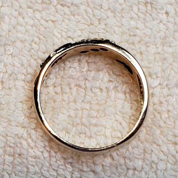 10k Diamond Black Hills Tri-Color Gold Enamel Ring - Picture 4 of 4